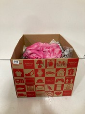 BOX OF ASSORTED MNG ADULT CLOTHING TO INCLUDE STRAPPY DRESS PINK SIZE 10