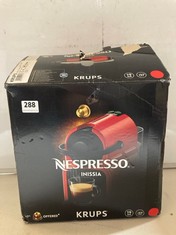 KRUPS NESPRESSO INISSIA COFFEE CAPSULE MACHINE RED RRP- £149