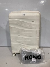 2 X ASSORTED TRAVEL CASE/BAG TO INCLUDE KONO TRAVEL CASE CREAM HARDSHELL MEDIUM/LARGE SPINNER