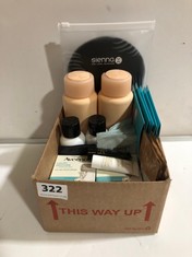 SMALL BOX OF ASSORTED BEAUTY PRODUCTS TO INCLUDE 5 X MOROCCANOIL SHAMPOO 2X10ML