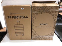 KONO HARD SHELL SUITCASE - CREAM/BROWN TO INCLUDE HARD SHELL SUITCASE IN ORANGE