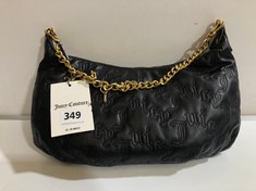 JUICY COUTURE BLACK LEATHER HANDBAG