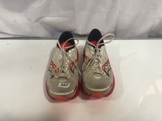 SAUCONY ENDORPHIN SPEED 3 TRAINERS LIGHT GREY/RED SIZE 9