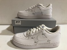 NIKE FORCE 1 LV8 HO20 (PS) KIDS TRAINERS WHITE/ROYAL BLUE SIZE 1.5