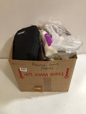 BOX OF ASSORTED BEAUTY PRODUCTS/ITEMS TO INCLUDE WAHL HAIR CLIPPERS