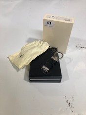 MONTBLANC SARTORIAL BLACK LEATHER KEY FOB - RRP £170