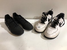 2 X ASSORTED TRAINERS TO INCLUDE ADIDAS BLACK SIZE 9