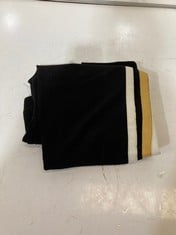 BODEN TROUSERS BLACK WITH WHITE/GOLD SIDE STRIPE SIZE 8R