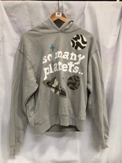 BROKEN PLANET HOODIE IN LIGHT GREY SIZE XS