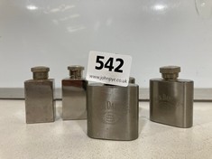 5 X ASSORTED HIP FLASKS