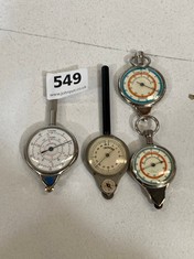 4 X ANTIQUE DISTANCE CONVERTER GAUGES