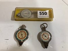 3 X ANTIQUE DISTANCE CONVERTER GAUGES