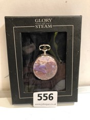 A GLORY OF STEAM FULL HUNTER POCKET WATCH, BOXED