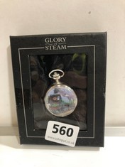 A GLORY OF STEAM FULL HUNTER POCKET WATCH, BOXED