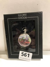 A GLORY OF STEAM FULL HUNTER POCKET WATCH, BOXED