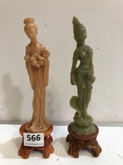 2 X ORIENTAL FIGURES OF WOMEN