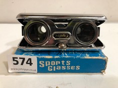 A SET OF VINTAGE SPORTS GLASSES IN ORIGINAL BOX