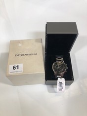 EMPORIO ARMANI AR11208 MEN'S WATCH - STAINLESS STEEL / BLACK - RRP £319