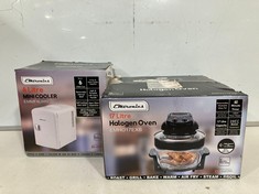 2 X ASSORTED EMTRONICS ITEMS TO INCLUDE 17 LITRE HALOGEN OVEN EMHO17EXB