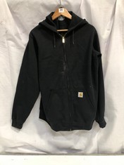 CARHARTT LOOSE FIT FULL ZIP HOODIE IN BLACK SIZE M