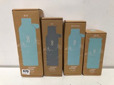 4 X ASSORTED OCEAN BOTTLES TO INCLUDE ROCK GREY 500ML