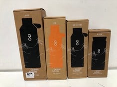 4 X ASSORTED OCEAN BOTTLES TO INCLUDE SUN ORANGE 500ML