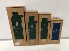 4 X ASSORTED OCEAN BOTTLES TO INCLUDE FOREST GREEN 1 LITRE