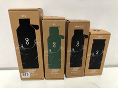 4 X ASSORTED OCEAN BOTTLES TO INCLUDE OBSIDIAN BLACK 1 LITRE