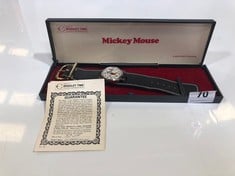 BRADLEY VINTAGE MICKEY MOUSE WATCH - BLACK