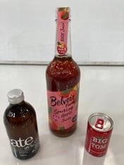 CAGE OF ASSORTED ITEMS TO INCLUDE BELVOIR FARM SPARKLING APPLE JUICE - 750ML BBD: OCT 25 ( CAGE NOT INCLUDED ) ( COLLECTION ONLY )