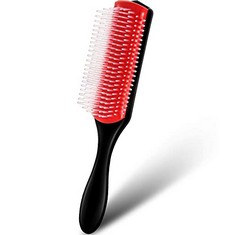 32 X PATELAI 9-ROW STYLING HAIRBRUSH CUSHION BRUSH NYLON BRISTLE WITH ANTI-STATIC RUBBER PAD, HAIR STYLING TOOLS FOR BLOW DRYING, DETANGLING, VOLUMIZING, SHAPING, DEFINING CURLS , 7.5 INCH LONG  - TO