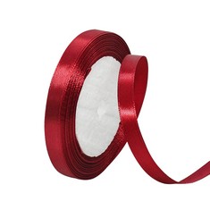 QUANTITY OF ASSORTED ITEMS TO INCLUDE  WINE RED SATIN RIBBON 20MM, 22M SOLID COLORS FABRIC BURGUNDY RIBBON FOR CRAFTING, GIFT WRAPPING, BALLOONS, DIY SEWING PROJECT, HAIR BOWS, XMAS, VALENTINE, PRESE