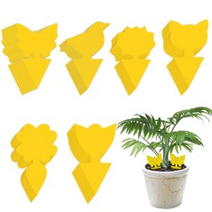 42 X FRUIT FLY TRAPS, SINGWOW 60 PACK FUNGUS GNAT KILLER FOR INDOOR PLANTS YELLOW STICKY FLY PAPER DOUBLE-SIDED INSECT CATCHER, IDEAL FOR PLANTS ON THE BALCONY OR IN THE GARDEN , 60  - TOTAL RRP £244