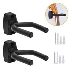 40 X GUITAR WALL HANGERS, 2 PACK PREMIUM GUITAR WALL MOUNT HANGER UKULELE STAND WITH SCREWS, GUITAR HOLDER WALL BRACKET HOOKS FOR WALL FITS ALL ELECTRIC GUITARS BASS MANDOLIN BANJO VIOLIN UKULELE , B