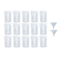 41 X 15PCS 250ML REFILLABLE DRINK POUCHES FOR FESTIVALS CLEAR TRAVEL PLASTIC DRINKS FLASKS CRUISE KIT REUSABLE ALCOHOL LIQUOR JUICE BAGS DRINK CONTAINER PARTY HALLOWEEN    HOT COLD BEVERAGE - TOTAL R