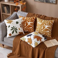 QUANTITY OF ASSORTED ITEMS TO INCLUDE MIULEE CUSHION COVERS SOFT DECORATIVE LINEN AUTUMN SQUARE THROW PILLOWCASES WITH INVISIBLE ZIPPER FOR SOFA BEDROOM LIVING ROOM HOME COUCH COFFEE SHOP CHAIR 4 PAC