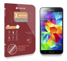 39 X SAMAR® - PREMIUM QUALITY TEMPERED-GLASS SCREEN PROTECTOR FOR NEW SAMSUNG GALAXY S5 MINI , GLASS.X SERIES SLIM  , 0.23MM  ULTRA THIN LIGHTWEIGHT ROUNDED EDGE HARDNESS UP TO 9H , HARDER THAN A KNI