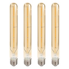 16 X EXTRASTAR 4W T30 LED FILAMENT BULB, E27 EDISON SCREW 360LM ENERGY SAVING TUBE LIGHT BULBS, 2700K WARM WHITE, 33W EQUIVALENT, 225MM, NON-DIMMABLE, PACK OF 4 - TOTAL RRP £213: LOCATION - RACK C