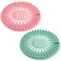 QUANTITY OF ASSORTED ITEMS TO INCLUDE 2 PACK HAIR CATCHER DRAIN, SINK DRAIN STRAINER SILICONE TUBE DRAIN HAIR CATCHER STOPPER DRAIN PROTECTOR FOR BATHROOM, BATHTUB AND KITCHEN: LOCATION - RACK D