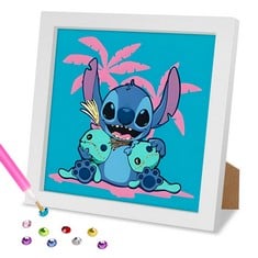 QUANTITY OF ASSORTED ITEMS TO INCLUDE MOGTABA STITCH DIAMOND PAINTING KITS FOR KIDS ADULTS WITH FRAME, 5D DIAMOND ART FOR CHILDREN AGES 6-8-12, DIY CARTOON ARTS AND CRAFTS FOR CHILDREN GIRLS BOYS GIF