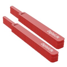 49 X DIGITAL LIFE REUSABLE CABLE TIES - 160X12MM, RED, 20PCS, CT160-R20 - TOTAL RRP £163: LOCATION - RACK D