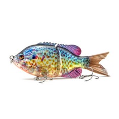 QUANTITY OF ASSORTED ITEMS TO INCLUDE ODS LURE BLUEGILL GLIDE BAIT TOPWATER FISHING LURE FLOATING SWIMBAIT FOR BASS TROUT PERCH PIKE WALLEYE FISHING , B : LOCATION - RACK E