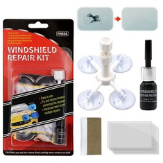 QUANTITY OF ASSORTED ITEMS TO INCLUDE GANBARO WINDSCREEN CHIP REPAIR KIT, CAR WINDSCREEN REPAIR KIT, CRACKED GLASS REPAIR KIT FOR GLASS CRACKS/SCRATCH/CHIPS/NICKS/HALF-MOON/STAR-SHAPED/BULLSEYE - TOT