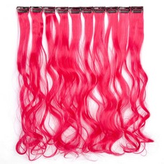 QUANTITY OF ASSORTED ITEMS TO INCLUDE SILK-CO 10PCS COLOURFUL CURLY HAIR EXTENSIONS CLIP IN 20 INCH RAINBOW CLIP IN SYNTHETIC HAIRPIECE HIGHLIGHTS: LOCATION - RACK E