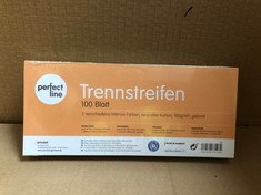 26 X PERFECT LINE TRENNSTREIFEN 100 BLATT RRP £132: LOCATION - RACK E