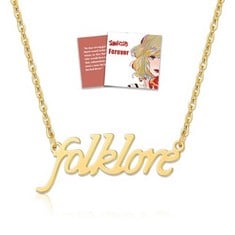 30 X QIAN LI TS NECKLACE FOR SWIFTIE, TAY ERASE TOUR MERCHANDISE, FAN GIFTS FOR TEEN GIRLS MUSIC LOVER, GOLDEN SINGER SONG LETTER PENDANT NECKLACE, ADJUSTABLE SIZE , FOLKLORE  - TOTAL RRP £325: LOCAT