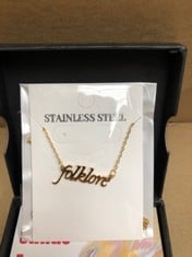 32 X QIAN LI TS NECKLACE FOR SWIFTIE, TAY ERASE TOUR MERCHANDISE, FAN GIFTS FOR TEEN GIRLS MUSIC LOVER, GOLDEN SINGER SONG LETTER PENDANT NECKLACE, ADJUSTABLE SIZE , FOLKLORE  - TOTAL RRP £346: LOCAT