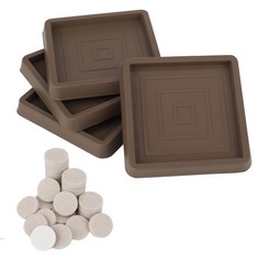 QUANTITY OF ASSORTED ITEMS TO INCLUDE INVALIDISM 40 PCS FURNITURE CUP FLOOR PROTECTION MAT 2.5-INCH SQUARE CASTER CUP SELF-ADHESIVE FELT CHAIR LEG PROTECTION MAT, 25MM BED CABINET SOFA CHAIR TABLE: L