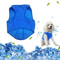 41 X PET COOLING VEST, DOG COOLING JACKET DOG ICE-COOLING HARNESS COATS, COOL JACKETS FOR DOGS PET COOLER VEST WITH MAGIC TAPE, BREATHABLE MESH ICE VEST FOR DOG OUTDOOR HIKING TRAINING , S  - TOTAL R