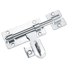 49 X 6 INCH DOOR LOCKS, GARDEN GATE LOCKS, STAINLESS STEEL DOOR LATCHES, BOLT LOCK GATE LATCH, DOOR BOLT BARREL SLIDING DOOR LOCK WITH PADLOCK HOLE FOR WOODEN GATES GARDEN SHED DOORS LOCKS BOLTS - TO